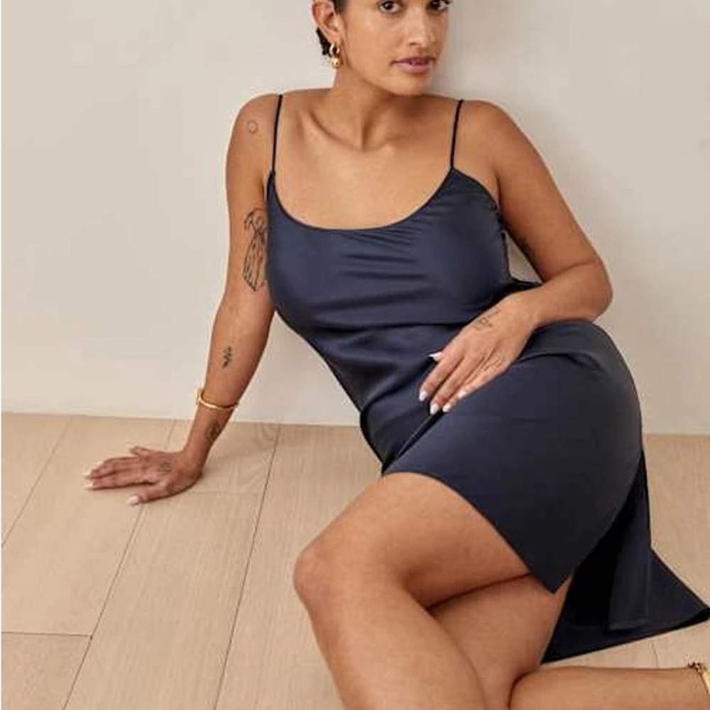 Reformation Rhea Dress Navy